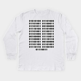 Thick Thighs Save Lives - Binary Lines Kids Long Sleeve T-Shirt